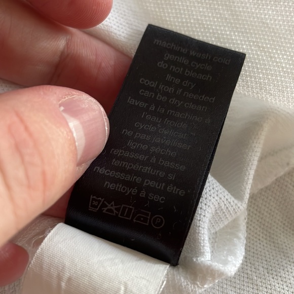 John Varvatos White polo with Grey trim details - Picture 11 of 11